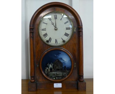 A 19th Century American walnut shelf clock