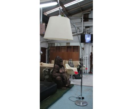 FLOOR READING LAMP, of large proportions, adjustable, by Artemide, approx. 175cm H (with faults).