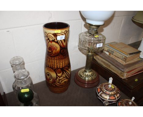 A large 1980's Poole pottery Aegean design vase, initialled to base, approx. 16" in height 