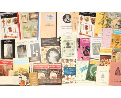 Small format publications relating to sewing tools, including; Shire, Jull, Di Pelham Burn, etc., catalogues, etc.  (30)