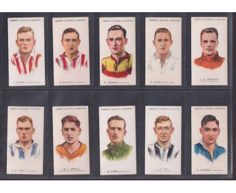 Cigarette cards, Lambert & Butler Footballers 1930-1 (set 50 cards) (a few with light toning, gd/ better)