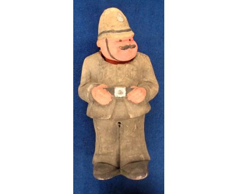 Advertising, Confectionery, Police, an early 20thC cardboard policeman toffee container (probably Palm Toffee), approx. 12" t