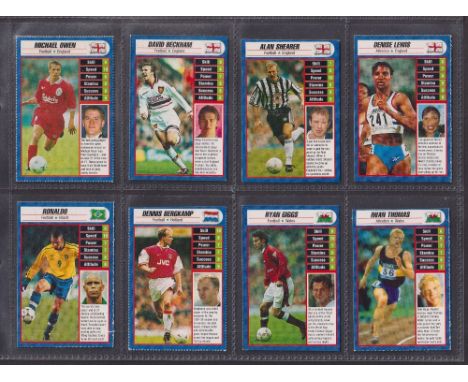 Trade cards, Sported Magazine Sports Stars (blue borders) (set 40 cards) including Ronaldo Brazil, Venus Williams, Michael Jo