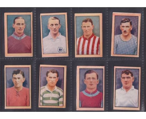 Trade cards, Sport & Adventure Famous Footballers (set 46 cards, cut into singles) includes W Meredith Manchester City, (mixe
