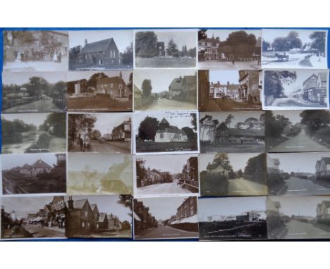 Postcards, Hampshire, a North Hampshire mix of approx. 58 cards with many good village RPs inc. Longmoor Rd Greatham (4 plus 