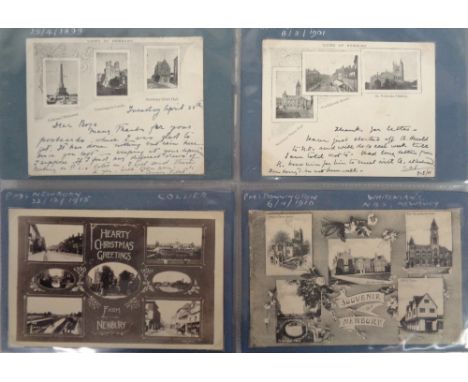 Postcards, Berkshire, a modern album of approx. 126 cards of Newbury, cards corner mounted some with annotation, and arranged