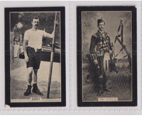 Cigarette cards, Smith's, Champions of Sport (Red Back), two cards, both 'Studio Cigarettes' backs, no 32 W.A. Barry, Sculler