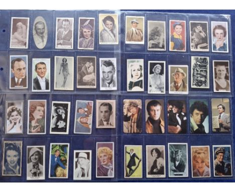 Cigarette and trade cards, Film / Cinema / TV related, 130 cards from many different series, many just single card representa
