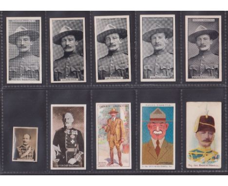 Cigarette & Trade cards, 41 cards, all featuring R Baden Powell from various issuers including Wills Transvaal (5, different 