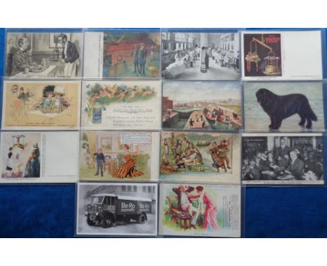 Postcards, Advertising, a product advertising selection of approx. 23 cards with Zig Zag cigarette papers (early chromo), Nab