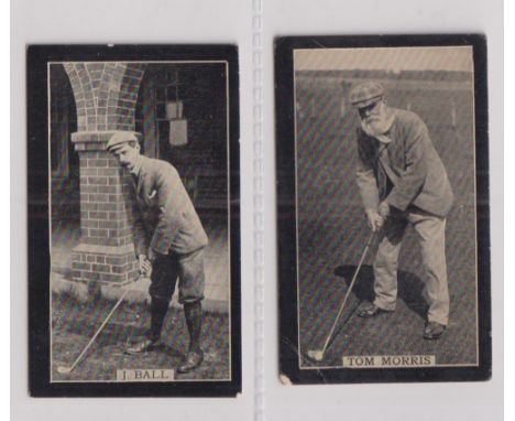 Cigarette cards, Smith's, Champions of Sport (Red Back), two cards, both 'Cup Tie' Cigarettes backs, Golf, no 21 John Ball & 