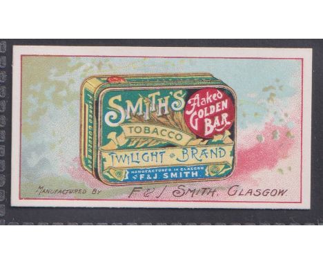 Cigarette card, Smith's, Advertisement Card, type card illustrated with Smith's Twilight Brand Tobacco Tin (ex) (1)