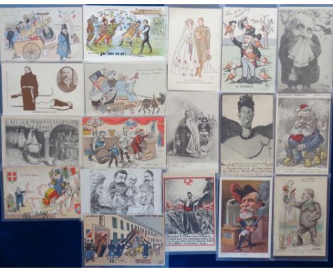 Postcards, a selection of 18 satirical political cartoons, mostly related to the British/French relationships. Includes anti 