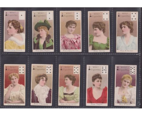 Cigarette cards, Wills, Beauties, Playing Card Inset (set, 52 cards) (gd)