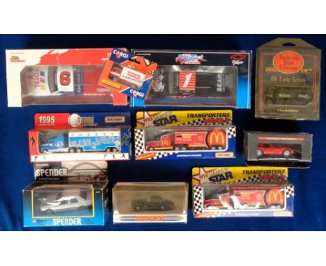 Model Cars, 54 boxed model cars to include Corgi Spender Ford Sierra, Dinky Mercedes Gullwing Matchbox Super Star Transporter