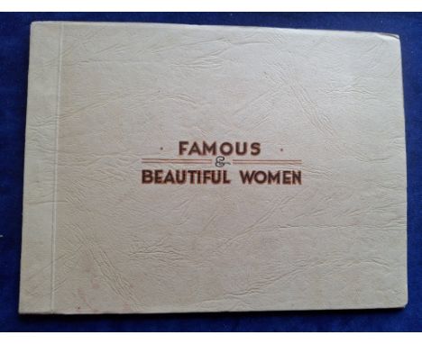 Cigarette cards, African Tobacco Mfrs, Famous Beautiful Women (set 50 cards, corner mounted in special album) with Bilingual 