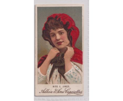 Cigarette card, Pretty Girl Series (Actresses), type card, Miss K. James (gd) (1)