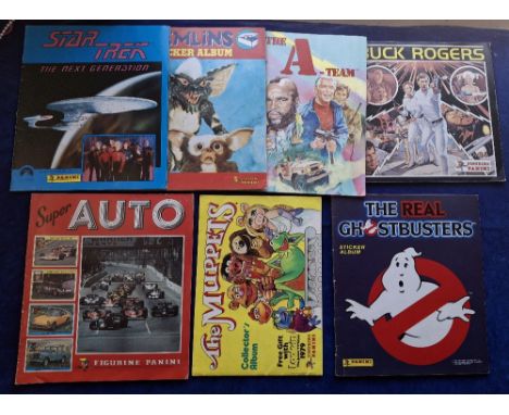 Trade card stickers, Panini, 4 complete albums and 3 near complete (stickers stuck in), complete albums are Buck Rogers, A Te