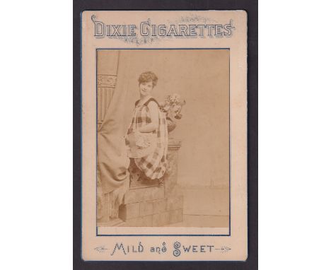 Tobacco advertising, USA, Allen & Ginter, large size non insert shop advertising card for Dixie Cigarettes with photographic 
