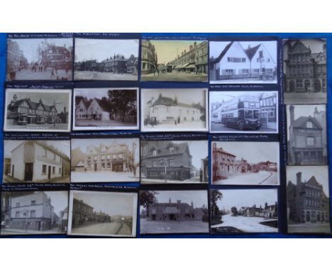 Postcards, Pubs, a collection of approx. 48 cards of UK public houses, mostly Simonds Brewery Reading. Cards corner mounted, 