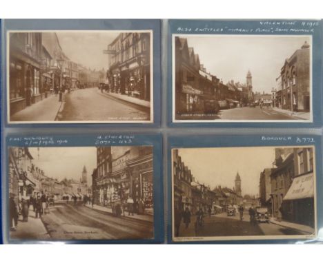 Postcards, Berkshire, a collection of approx. 173 cards of Newbury in modern album, cards corner mounted with many annotated,
