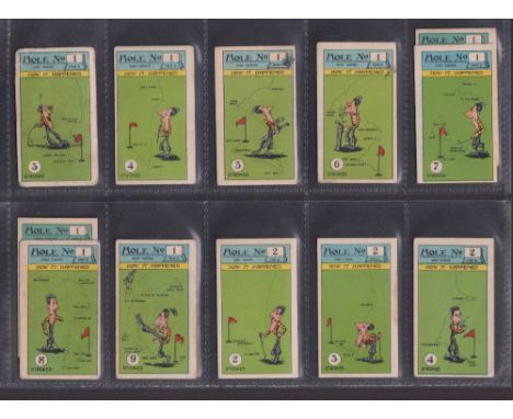 Cigarette cards, Canada, ITC, Smokers Golf cards (set 127 cards), mixed printings frame and no frame backs, sold with a 24 du