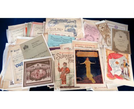 Theatre Programmes, approx. 200 programmes dating from the 1870s to the 1930s, mainly London but some Provincial (Sheffield, 