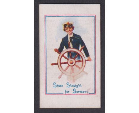 Cigarette card, H. Chapman & Co, Army Pictures, Cartoons etc, type card, 'Steer Straight for Germany' (gd) (1) 