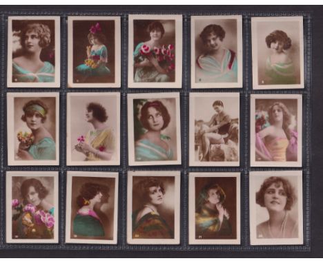 Cigarette cards, Azores, Estrella, Beauties, hand-coloured, 'K' size, 51 different cards (gen. gd) (51) 