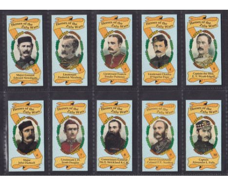 Trade cards, Military, 5 sets, Ritchie Accountants (2), Heroes of the Zulu Wars (25 cards), Zulu War series (10 standard size