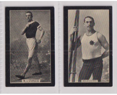 Cigarette cards, Smith's, Champions of Sport (Red Back) two cards, both 'Glasgow Mixture' backs, no 31 C.R. Harding, Sculler 