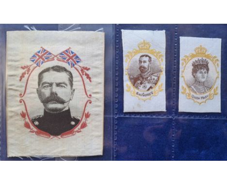 Tobacco silks, mixed selection in modern album, Anstie, Royal Portraits King George & Queen Mary portraits standard size, Phi