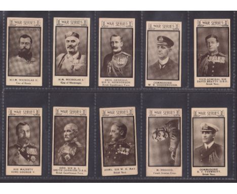 Trade cards, War Portraits, 10 cards (all different numbers) issued by 10 different issuers, Mr Bow-Er-Mans, Coppices, Town H
