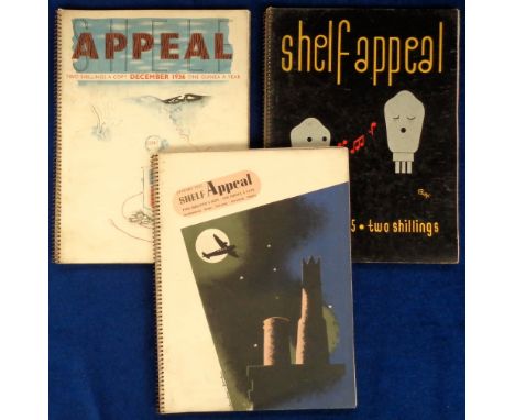 Ephemera, Graphic Design and Window Dressing, 3 copies of 'Shelf Appeal' 1935, 1936, 1937, spiral bound, some attractive colo