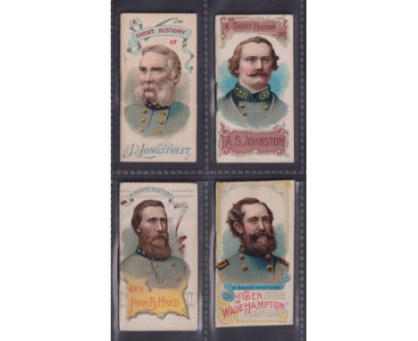 Cigarette cards, USA, Duke's, Histories of Generals (Booklets), 4 booklets, Gen. Wade Hampton, Gen. John B. Hood, A.S. Johnst