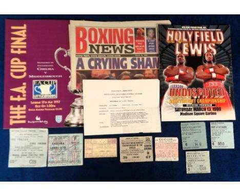 Boxing tickets etc, selection of 7 boxing tickets, mostly from relayed live screenings held at the Odeon Cinema, London inc. 