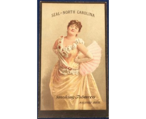 Tobacco advertising, USA, Marburg Bros., large shop display advertising card with image of beauty with advert for 'Seal of No