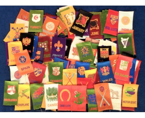Tobacco silks, ITC (Canada), Canadian Miscellany (119/121, missing USA (Eagle on branch) & USA (Eagle Crest)) (gd/vg) 