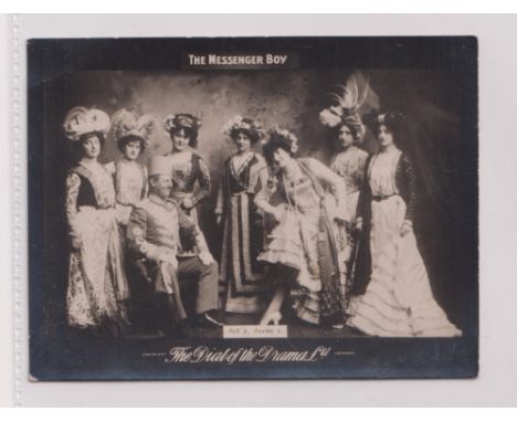 Cigarette card, J. Millhoff, Theatre Advisement Cards (Multi-backed), 'X' size, type card, 'The Dial of the Drama Ltd, The Me