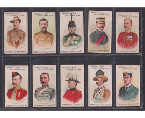 Cigarette cards, Salmon & Gluckstein, Heroes of the Transvaal War (set 40 cards plus variation card Maj Gen & Col Baden Powel