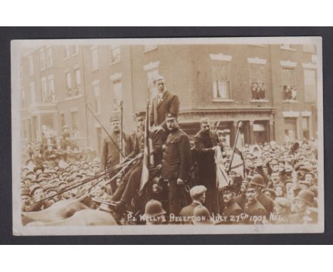 Olympics, London 1908, a photographic postcard showing George Cornelius O'Kelly Great Britain Heavyweight Wrestling Gold Meda