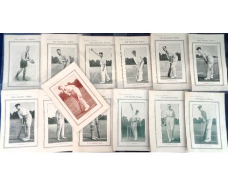 Trade issues, Australia, Pals, Cricket, a collection of 13 large paper supplements, Cricketers, V.Y. Richardson (S.A.) 1 Nov 