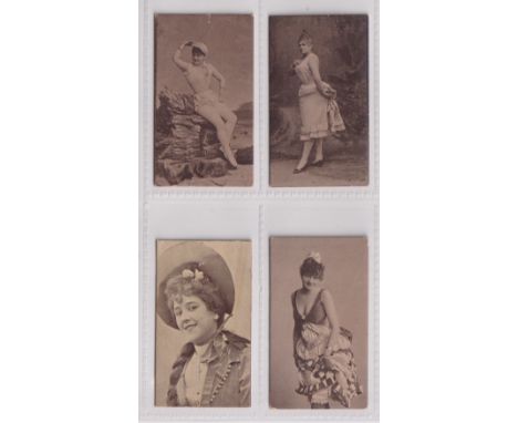 Cigarette cards, India, Star Tobacco Co, Beauties, sepia, 'Nautch Girl' back in red, 4 cards (some slight marks, gen. gd) (4)