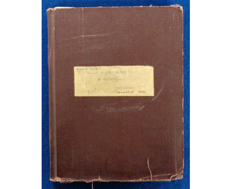 Ephemera, an alphabetical index book dating from 1917 to 1922 entitled 'List of Persons not to be Employed' listing the 'Name