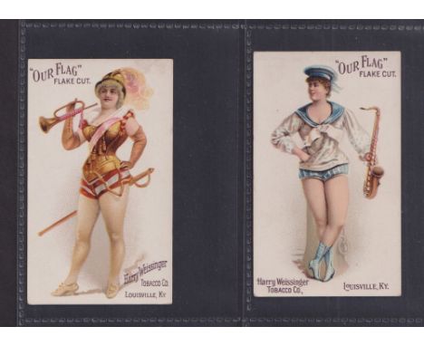 Cigarette cards, USA, Harry Weissinger Tobacco Co, Musical Instruments, 'X' size, two cards, ref. N286, pictures nos 4 (Trump