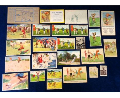 Trade cards, Golf, a selection of approx. 25 UK & Continental golf related cards, several postcards including North British R