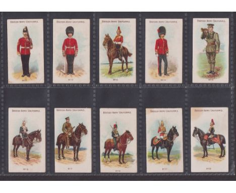 Cigarette cards, Wills Wild Woodbine, British Army Uniforms (set 50 cards) (gen gd a few fair)
