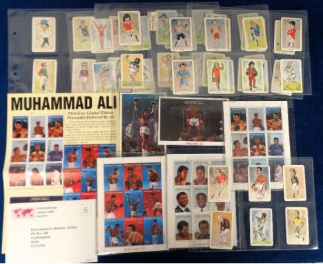 Boxing etc, Muhammad Ali, selection 5 of special issue stamp sheets produced by the International Collectors Society each one