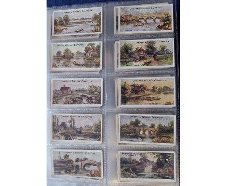 Cigarette cards, 7 sets and 2 part sets, sets are Lambert & Butler The Thames from Lechlade to London (mixed large / small nu