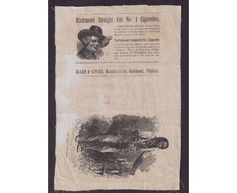 Tobacco silk, USA, Allen & Ginter, Indian Scenes, type, 'The Wolf, A Ute Indian', approx. 270mm x 180mm (light brown staining